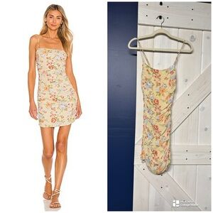 WeWoreWhat Ronnie Dress Vintage Drapes Sand Floral Print Size Small